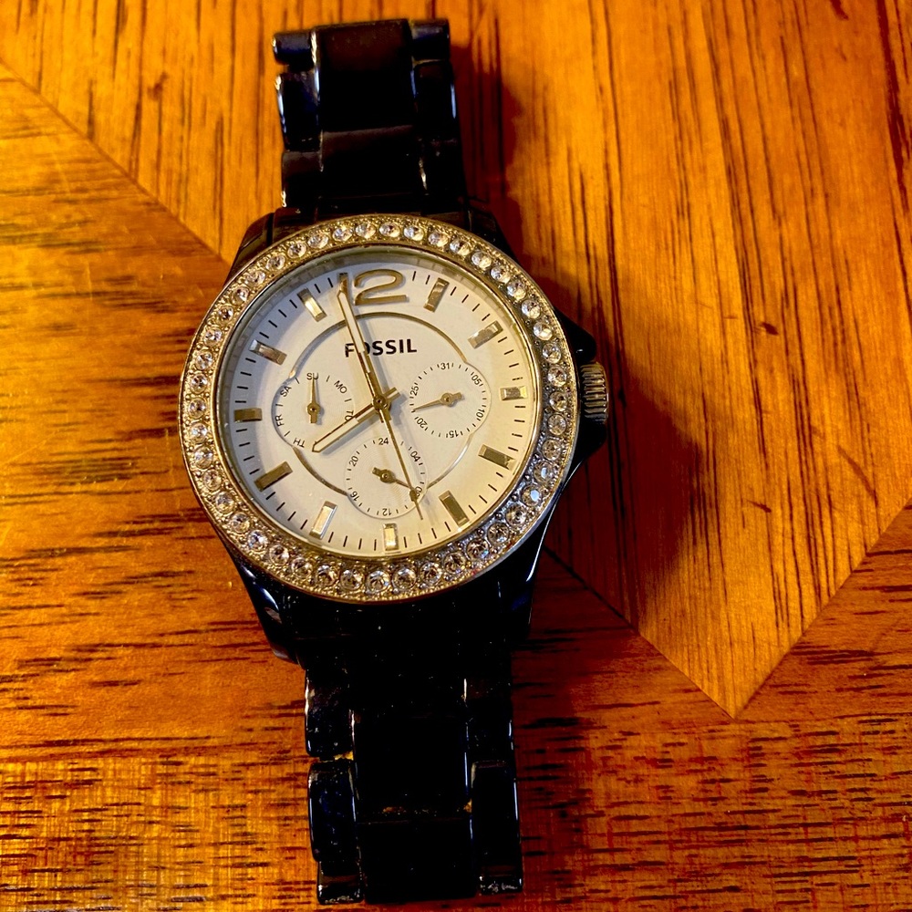Women’s Ceramic Fossil Watch
